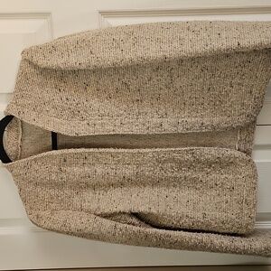 Classic Women's Cream fitted Tweed Jacket, Sz MED